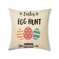 Easter Printed Linen Throw Pillow Covers