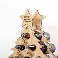 Décorations en bois de casier à vin de compte à rebours de Noël