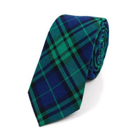Blue Plaid Flannel Cotton Slim Ties
