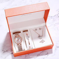 Conjuntos de regalo de reloj de joyería de moda Swan