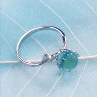 Bague queue de sirène en cristal bleu