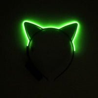 Diadema con orejas de gato de línea brillante