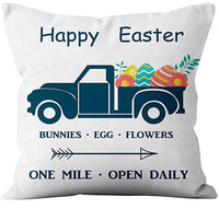 Easter Linen Throw Pillowcases