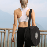 Sac de roue de yoga fleur de mandala noir