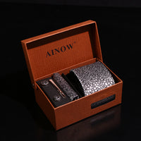 Coffret cadeau de mariage d'affaires, ensemble de cravates pour hommes 6 pièces