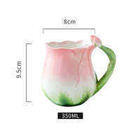 Ensemble de pots et assiettes, tasse à eau, marque de café en céramique Rose