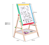 Colorful Wooden Chalkboard/Whiteboard Easel