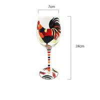 Verres à vin de Noël peints à la main
