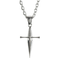 Stainless Steel Sword Cross Necklace
