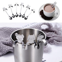 Adorables cucharas de té colgantes creativas