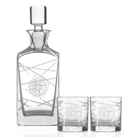 Compass Star Longitude 3Pc Gift Set | Decanter & Glasses
