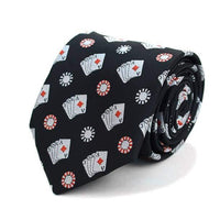Poker Chips & Cards Novelty Ties
