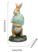 Statues en résine de lapin de Pâques