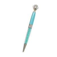 Crystal Filled Crown Top Metal Pens
