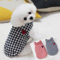 Checkered Plaid Winter Dog Vest