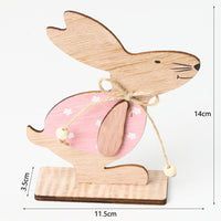 Decoración de carpintería de conejito de Pascua