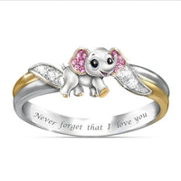 Anillo animal búho elefante animal