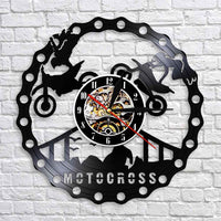 Reloj de pared de carreras de motocross