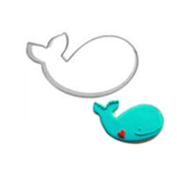 Moule de baleine de dessin animé, matrice de découpe de biscuits en acier inoxydable
