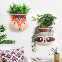 Tribal Woodland Animal Shape Wall Mounted Planters