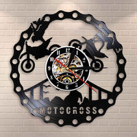 Reloj de pared de carreras de motocross