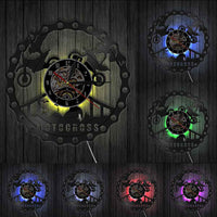 Reloj de pared de carreras de motocross