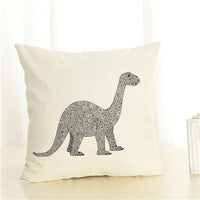 Housses de coussin à imprimé dinosaure