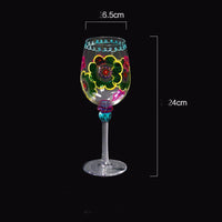 Verres à vin de Noël peints à la main