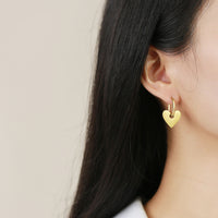 Gold Heart Earrings