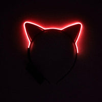 Diadema con orejas de gato de línea brillante