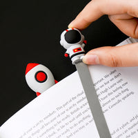 Whale Stereo Silicone Metal Bookmark Idea