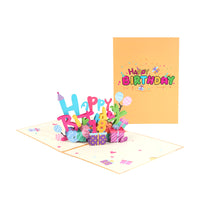 Tarjeta emergente del día de la madre con mariposas de colores