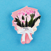 3D Cultural And Creative Resin Stereo Bouquet Fridge Stickers
