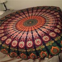 Couverture de plage ronde imprimée ou tapis de yoga