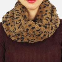 Accesorios de invierno con estampado animal de felpa