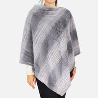 Faux Fur Poncho
