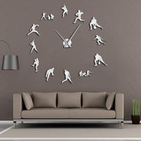 Horloge murale sans cadre de baseball