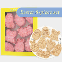 Moule à biscuits de pâques, lapin de dessin animé, presse à biscuits pour œufs de pâques