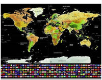 Carte du monde à gratter