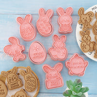Moule à biscuits de pâques, lapin de dessin animé, presse à biscuits pour œufs de pâques
