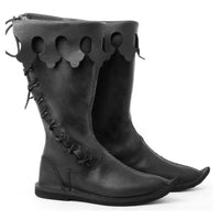 Bottes de pirate hautes gothiques de couleur unie à la mode