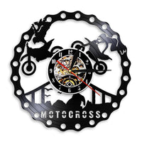 Reloj de pared de carreras de motocross