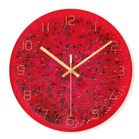Horloge murale à quartz silencieuse aux fruits tranchés