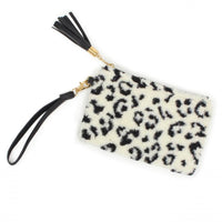 Accesorios de invierno con estampado animal de felpa