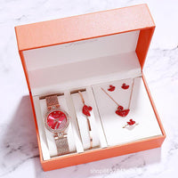 Conjuntos de regalo de reloj de joyería de moda Swan