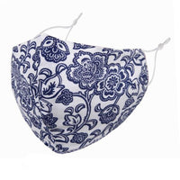 Damask Floral Print Face Mask