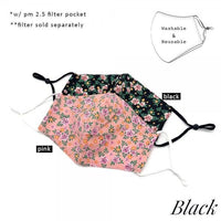 Floral Print Face Mask with Filter Pocket