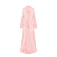 Túnicas largas de invierno para mujer, cobija vestible de lana Coral de felpa, ropa de hogar para sofá