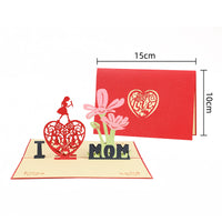 Tarjeta emergente del día de la madre con mariposas de colores