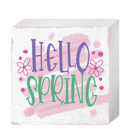 Hello Spring Tulip Bunny Shelf Sitters